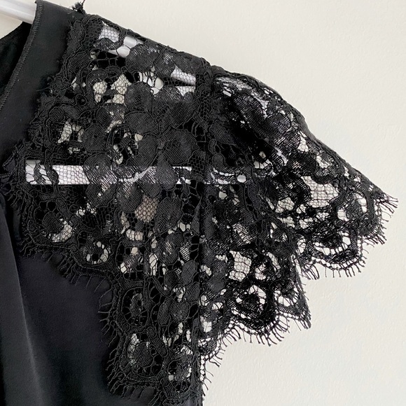 DOLCE & GABBANA Black Silk Lace Mini Dress - Picture 4 of 7